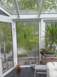 Kondens på glasparti